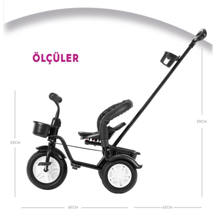 Moony Baby MB504 Trend Bike Ebeveyn Kontrollü 3 Tekerlekli Çocuk Bisikleti MAVİ