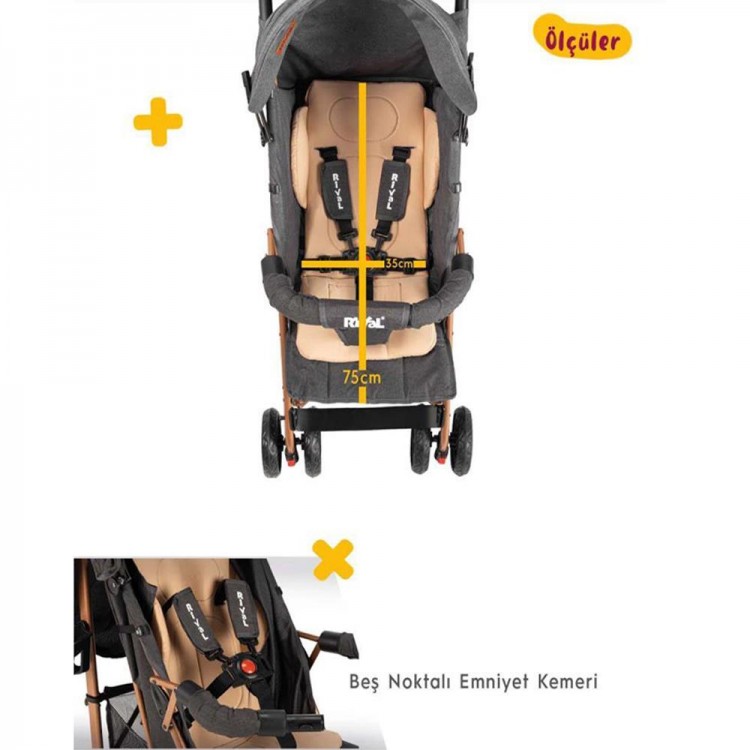 Rival Rv111 Sweet Tam Yatar Hafif Baston Bebek Arabası - Baston Puset Bordo