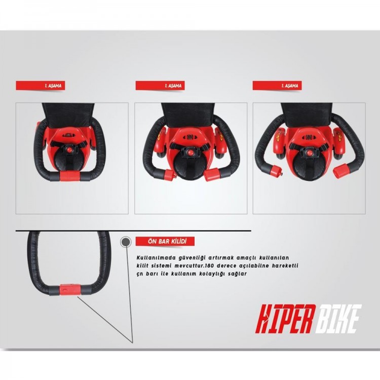 Rival Rv501 Hiper Bike Ebeveyn Kontrollü 3 Tekerli Çocuk Bisikleti Siyah