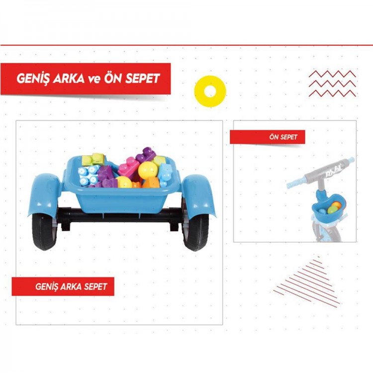 Rival Rv503 Volt 3 Tekerlekli Eva Teker Patlamaz Ses Yapmaz Çocuk Bisikleti Fuşya