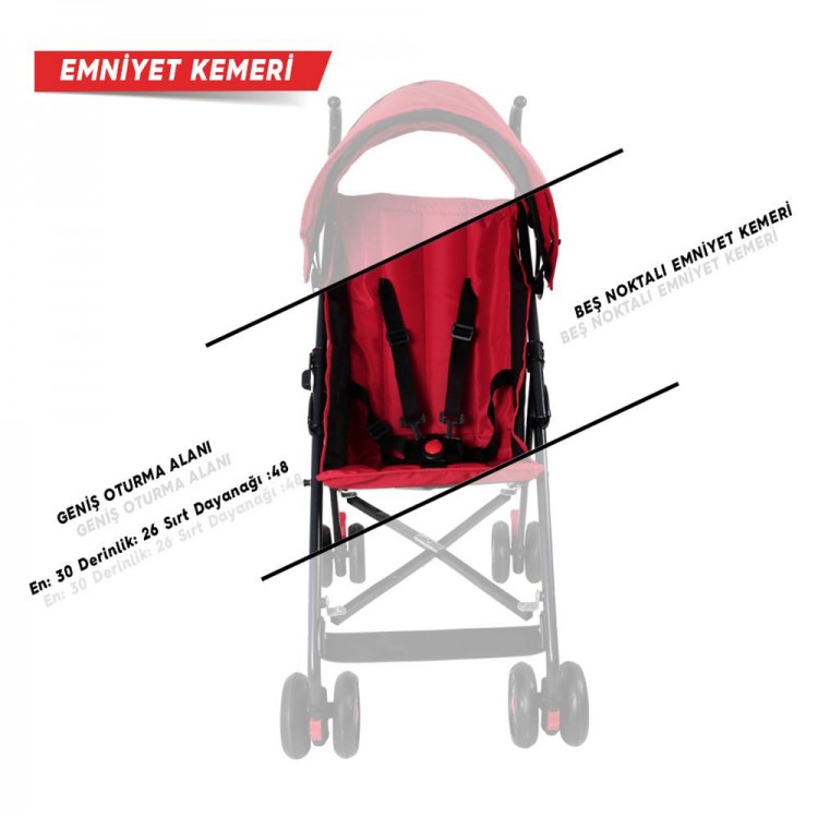 Rival Tokyo Hafif Baston Bebek Arabası RV108 Kahverengi
